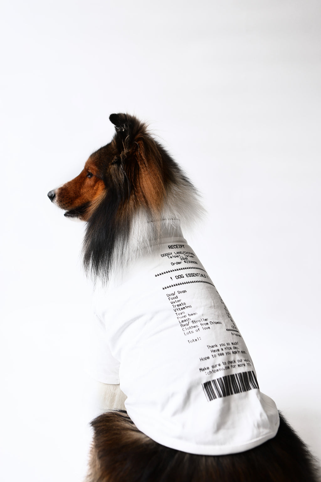 Receipt Tee 狗短踢- 收據